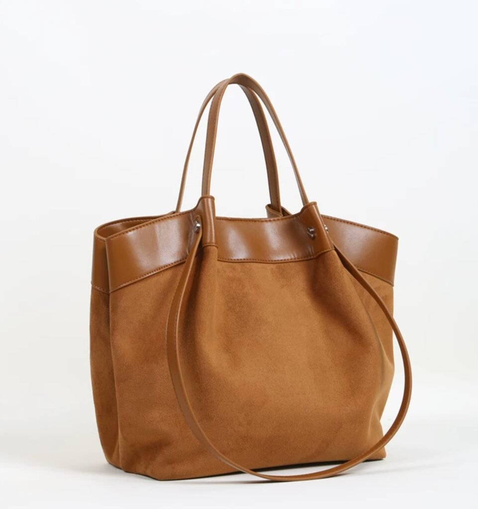 Korean style frosted cowhide large capacity tote