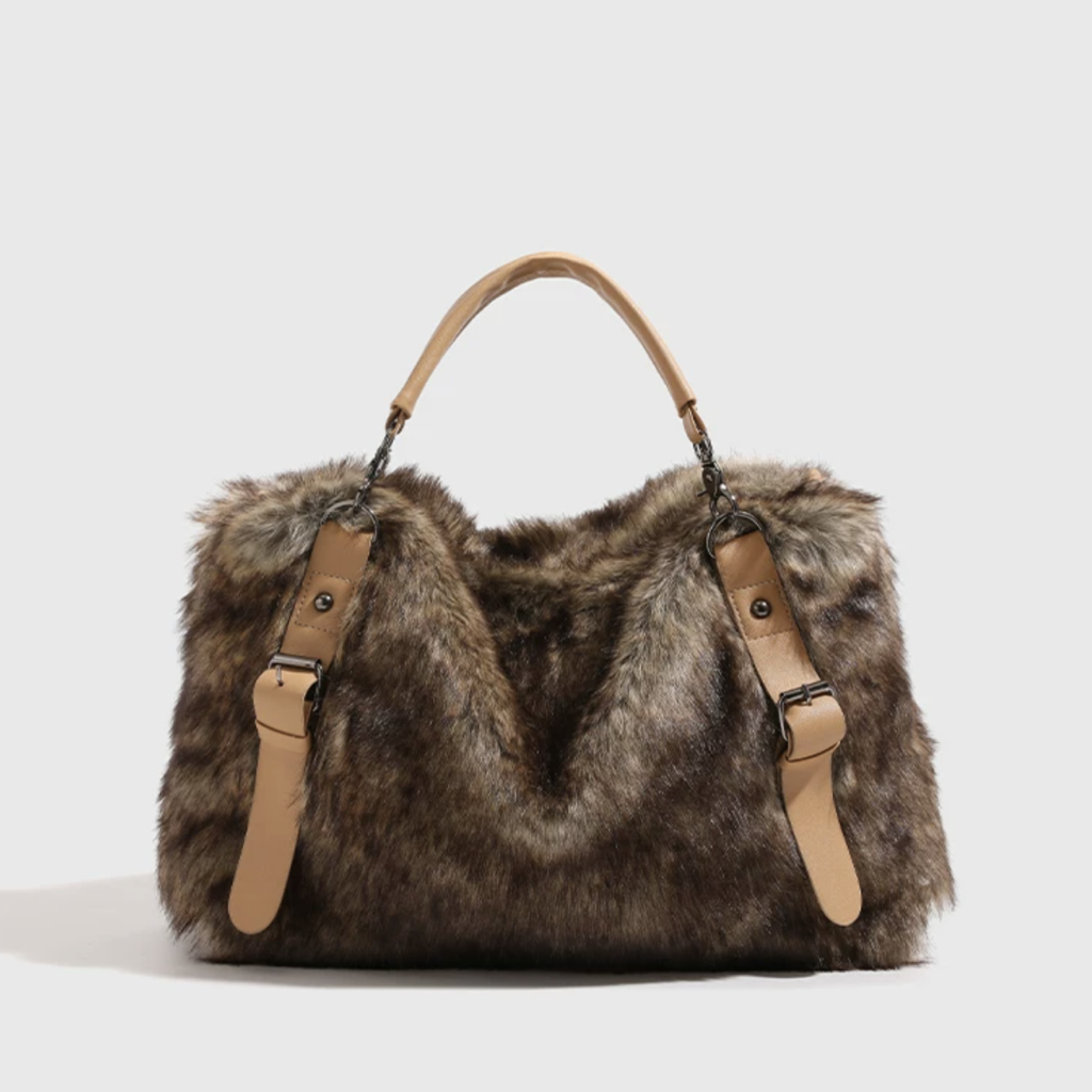 Wild Fur Hobo Plush Leisure Bag