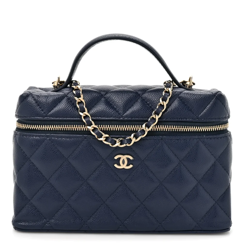 Chanel Vanity Case Navy blue