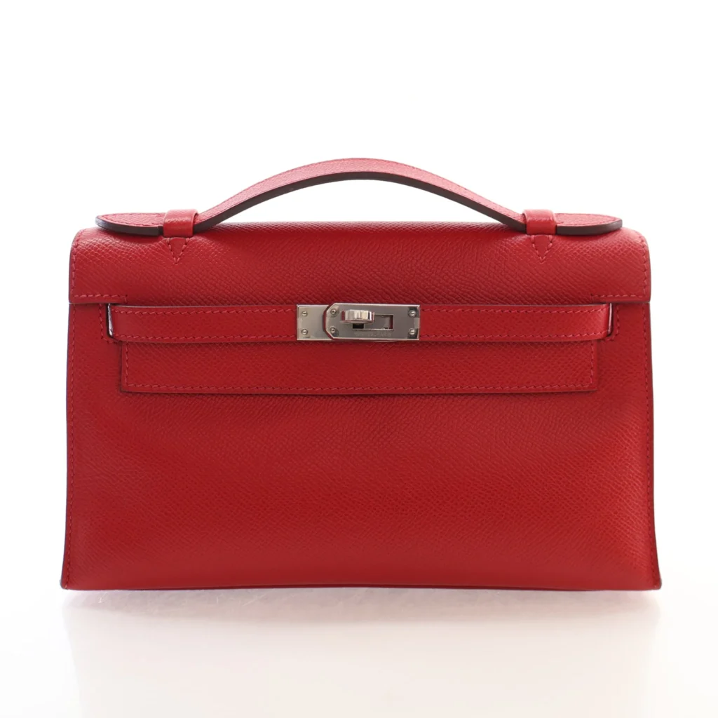 Hermes Kelly Pochette Heart red